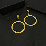 YSL Cassander Pendant Hoop Earrings - 2