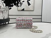 Chanel Small Flap Bag White Pink 20cm - 1