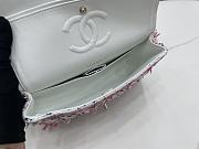 Chanel Medium Flap Bag White Pink 25cm - 6