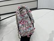 Chanel Medium Flap Bag White Pink 25cm - 5