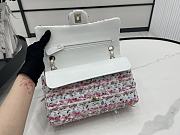 Chanel Medium Flap Bag White Pink 25cm - 4