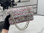 Chanel Medium Flap Bag White Pink 25cm - 2