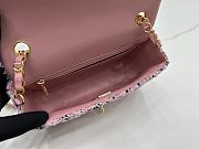 Chanel Small Flap Bag Purple White 20cm - 5