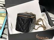 Chanel Vanity Black Lambskin Gold 17cm - 5