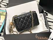 Chanel Vanity Black Lambskin Gold 17cm - 4