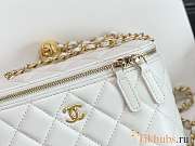 Chanel Vanity White Lambskin Gold 17cm - 2