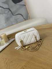 Chanel Vanity With Heart Chain White Caviar 17cm - 2