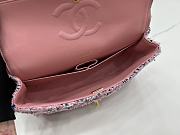 Chanel Medium Flap Bag Purple White 25cm - 6