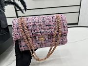 Chanel Medium Flap Bag Purple White 25cm - 3