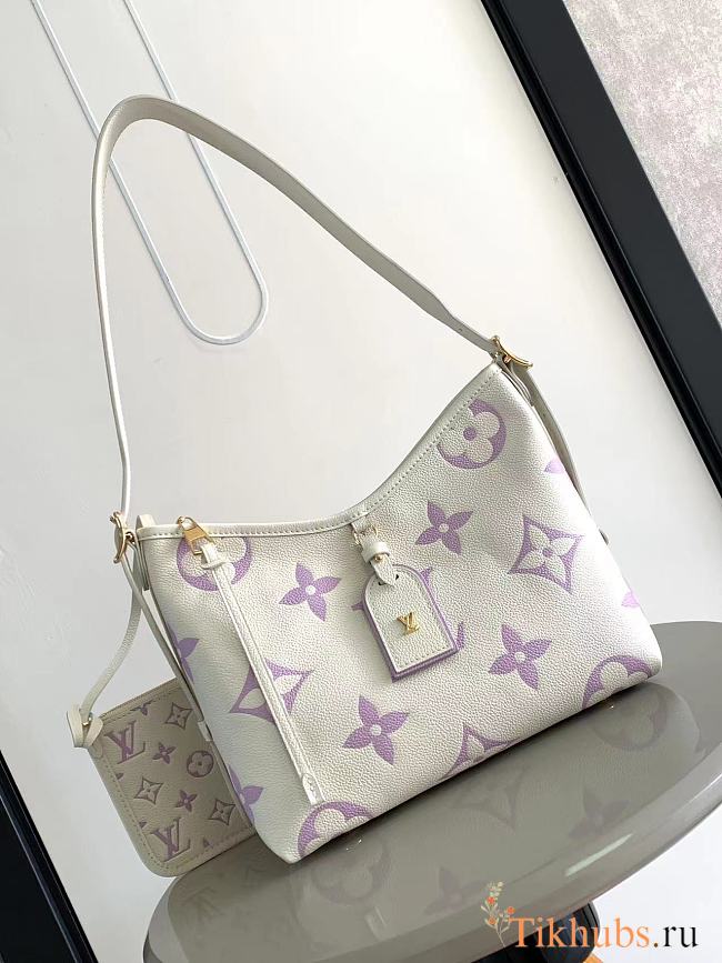 Louis Vuitton LV Carryall PM White Purple 29x24x12cm - 1