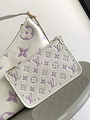 Louis Vuitton LV Carryall PM White Purple 29x24x12cm - 2