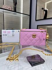 Chanel Vanity With Heart Chain Pink Caviar 17cm - 1