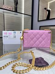 Chanel Vanity With Heart Chain Pink Caviar 17cm - 3