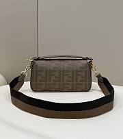 Fendi Baguette Shoulder Bag Brown 27x6x14cm - 5