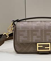 Fendi Baguette Shoulder Bag Brown 27x6x14cm - 4