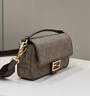 Fendi Baguette Shoulder Bag Brown 27x6x14cm - 3