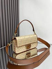 Fendi Baguette Beige Natural Straw Bag 27x15x6cm - 4