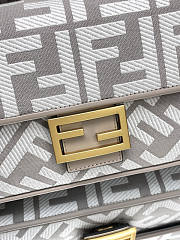 Fendi Baguette Shoulder Bag Grey 27x15x6cm - 2