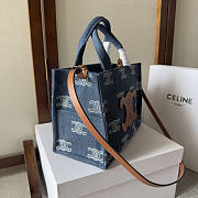 Celine Small Cabas Thais Denim Calfskin 25.5x18.5x12cm - 5