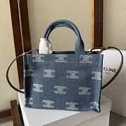 Celine Small Cabas Thais Denim Calfskin 25.5x18.5x12cm - 4