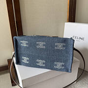 Celine Small Cabas Thais Denim Calfskin 25.5x18.5x12cm - 3