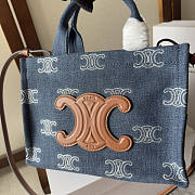 Celine Small Cabas Thais Denim Calfskin 25.5x18.5x12cm - 2