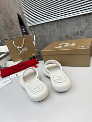 Christian Louboutin White Slides - 5