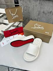 Christian Louboutin White Slides - 4