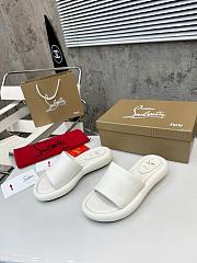 Christian Louboutin White Slides - 2