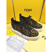 Fendi Tech Fabric Flatform Brown - 1