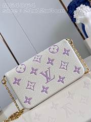 Louis Vuitton LV Félicie Pochette White Purple 21x12x3cm - 2