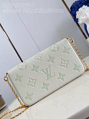 Louis Vuitton LV Félicie Pochette White Green 21x12x3cm - 3