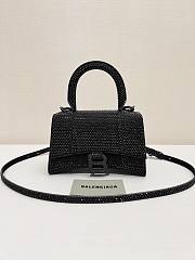 Balenciaga Hourglass Black Top Handle Bag 19x13x8cm - 1