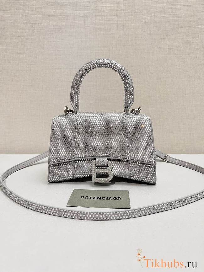 Balenciaga Hourglass Grey Top Handle Bag 19x13x8cm - 1