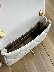 Chanel 24s Mini Flap Bag White Lambskin 17x11.5x5cm - 2