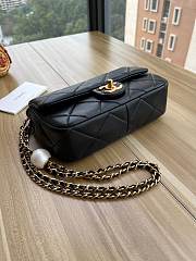 Chanel 24s Small Flap Bag Black Lambskin 20.5x13x6.5cm - 5