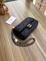 Chanel 24s Small Flap Bag Black Lambskin 20.5x13x6.5cm - 2