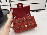 Chanel Small Flap Bag Red 20cm - 3