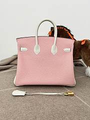 Hermes Birkin 25 Bag Pink White Gold 25cm - 2