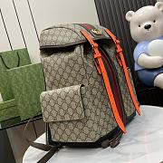 Gucci Ophidia GG Medium Backpack Beige Orange 40x24x16cm - 2