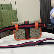 Gucci Ophidia GG Small Belt Bag Beige Orange 24x17x3.5cm - 3