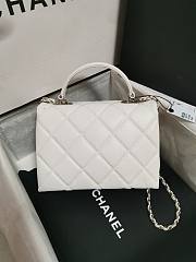 Chanel Box Bag Calfskin Gold White 21x16x9.5cm - 4