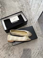 Chanel Ballerina Flat Tweed Gold - 2