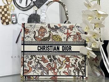 Dior Large Book Tote White Multicolor 42cm