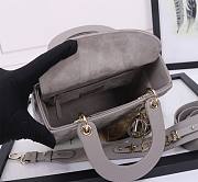 Dior Small Lady Bag Grey Gold 20cm - 4