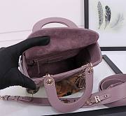 Dior Small Lady Bag Dark Purple 20cm - 6