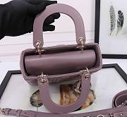 Dior Small Lady Bag Dark Purple 20cm - 4