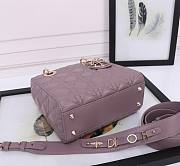 Dior Small Lady Bag Dark Purple 20cm - 3