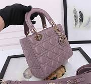 Dior Small Lady Bag Dark Purple 20cm - 2