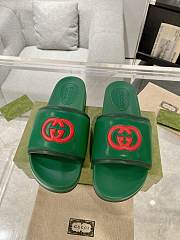 Gucci Green Slides - 1